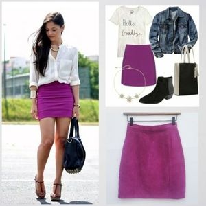 Phoenix Purple Suede Mini Skirt
